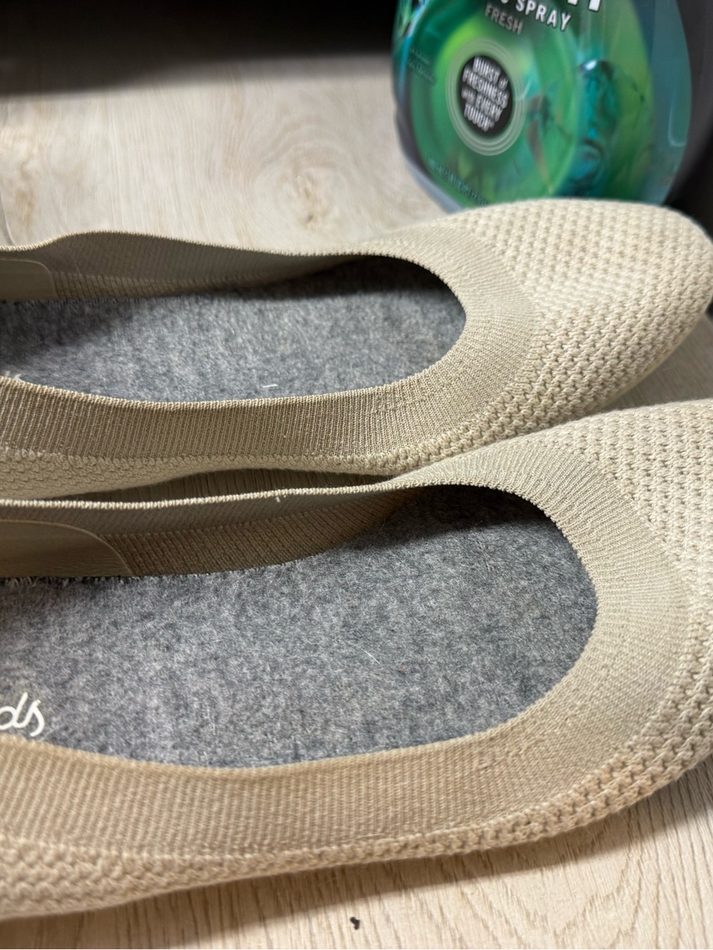 Allbirds Tree Breezes Ballet Flats Slip On Knit Shoes Ivory Women’s Size 8W